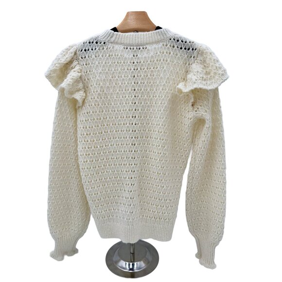 Vintage Loft 1980s Sweater with Shoulder Flare Accent - Picture 4 of 4